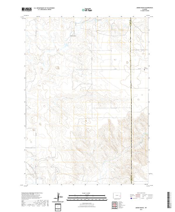 Amend Ranch, WY — USGS 7.5-minute topo (2021)