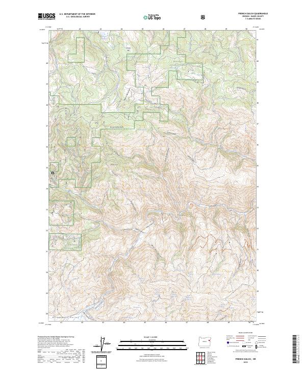 French Gulch, OR — USGS 7.5-minute topo (2023)