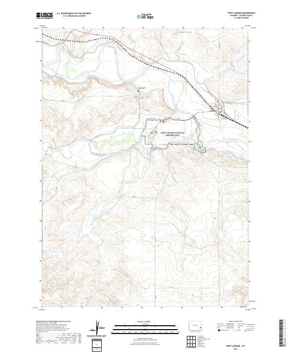 Fort Laramie, WY — USGS 7.5-minute topo (2021)
