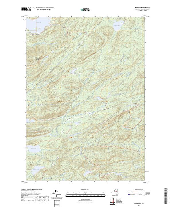 Mount Tom, NY — USGS 7.5-minute topo (2023)
