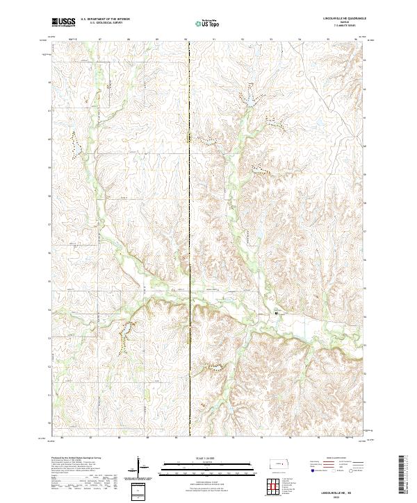 Lincolnville NE, KS — USGS 7.5-minute topo (2022)