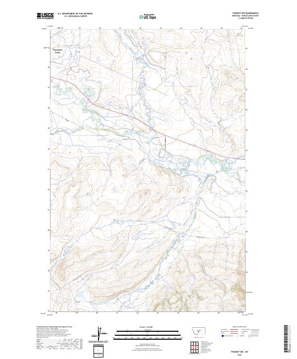Twodot NW, MT — USGS 7.5-minute topo (2024)