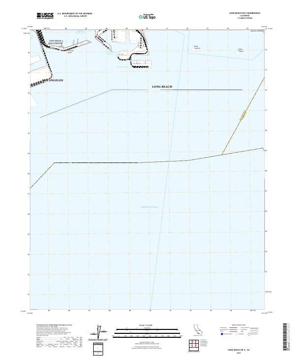 Long Beach OE S, CA — USGS 7.5-minute topo (2022)