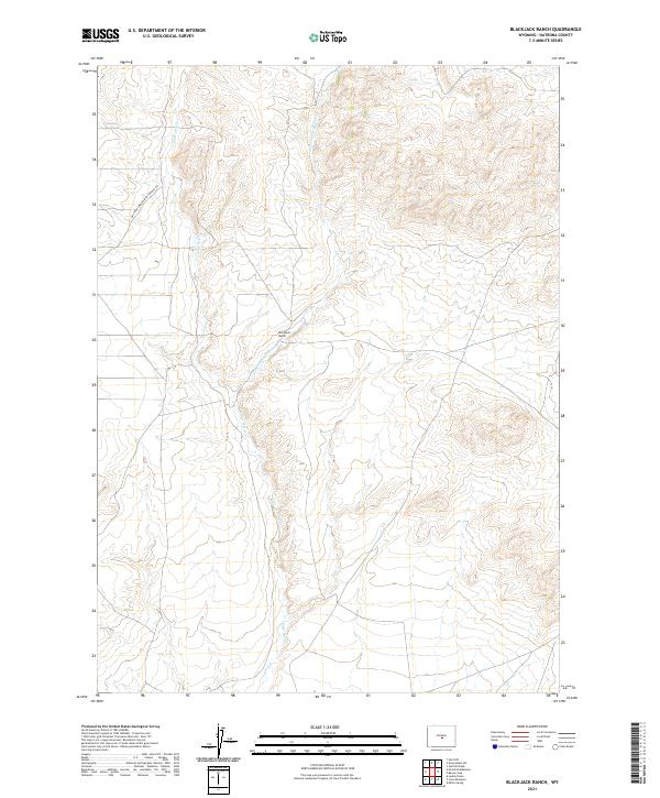 Blackjack Ranch, WY — USGS 7.5-minute topo (2021)