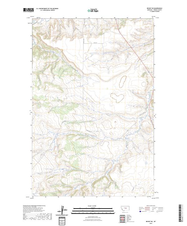 Becket NE, MT — USGS 7.5-minute topo (2024)