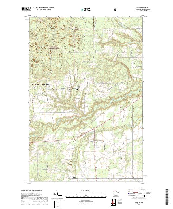 Moquah, WI — USGS 7.5-minute topo (2022)