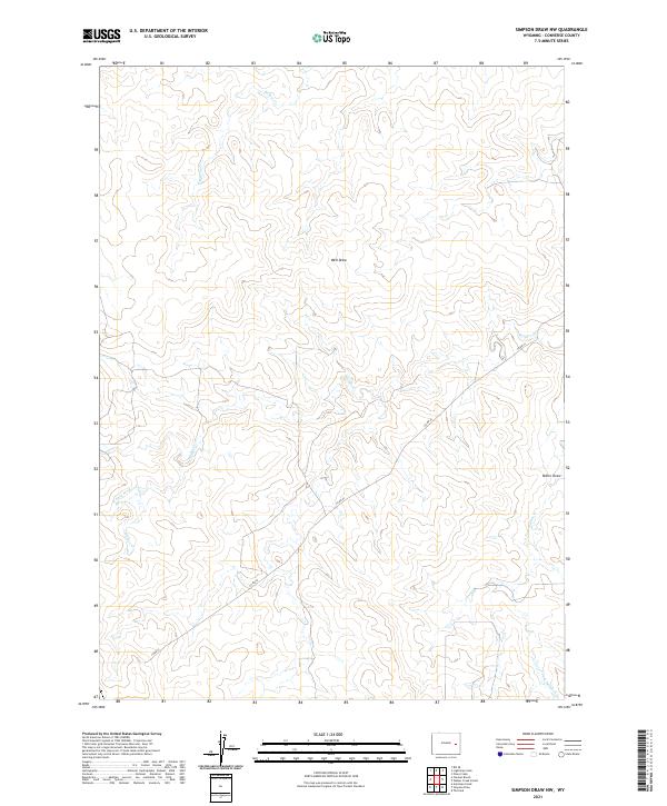 Simpson Draw NW, WY — USGS 7.5-minute topo (2021)