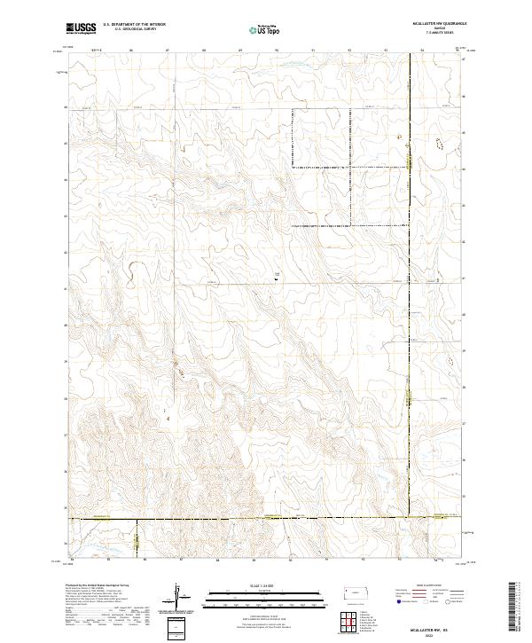 McAllaster NW, KS — USGS 7.5-minute topo (2022)