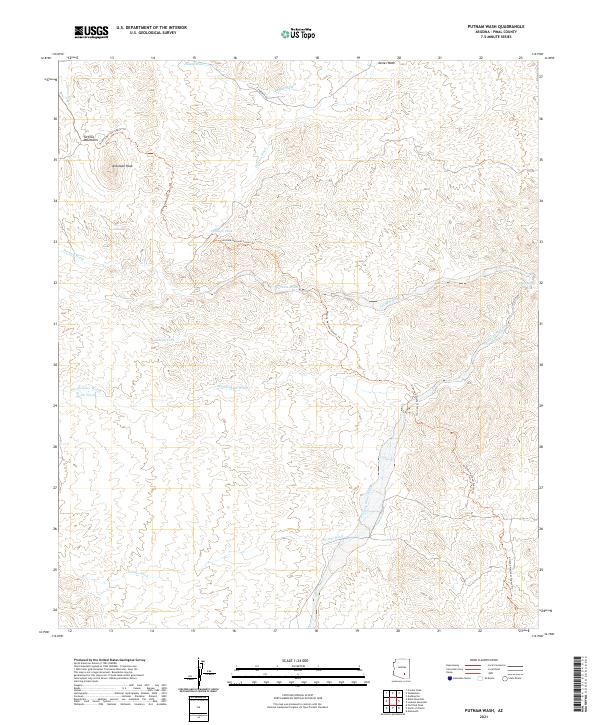 Putnam Wash, AZ — USGS 7.5-minute topo (2021)