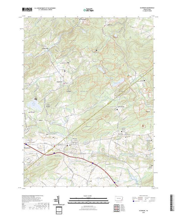 Elverson, PA — USGS 7.5-minute topo (2023)