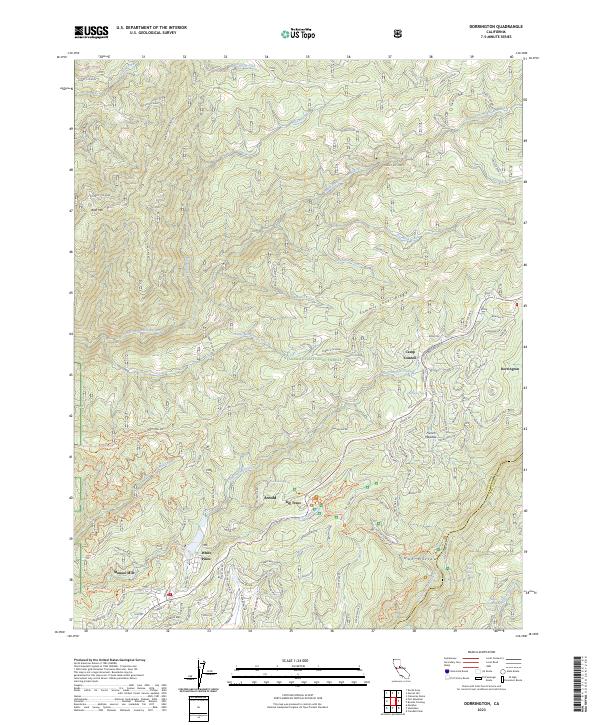 Dorrington, CA — USGS 7.5-minute topo (2023)