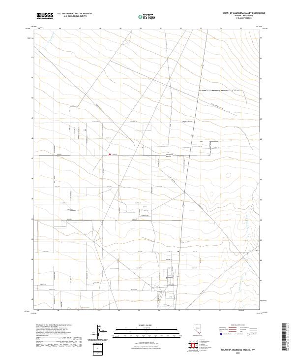 South of Amargosa Valley, NV — USGS 7.5-minute topo (2021)