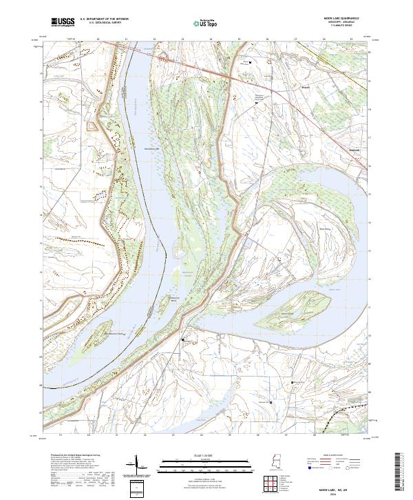 Moon Lake, MS-AR — USGS 7.5-minute topo (2024)