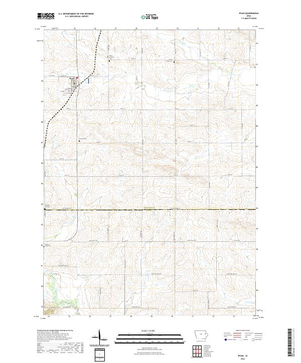 Ryan, IA — USGS 7.5-minute topo (2022)
