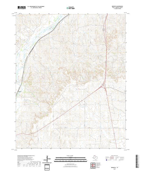Mendota, TX — USGS 7.5-minute topo (2022)