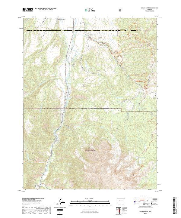 Mount Sopris, CO — USGS 7.5-minute topo (2022)