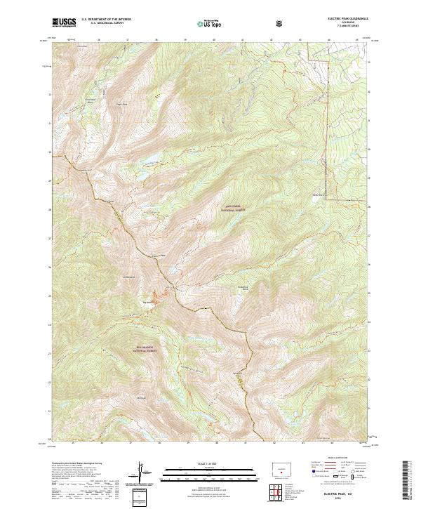 Electric Peak, CO — USGS 7.5-minute topo (2022)