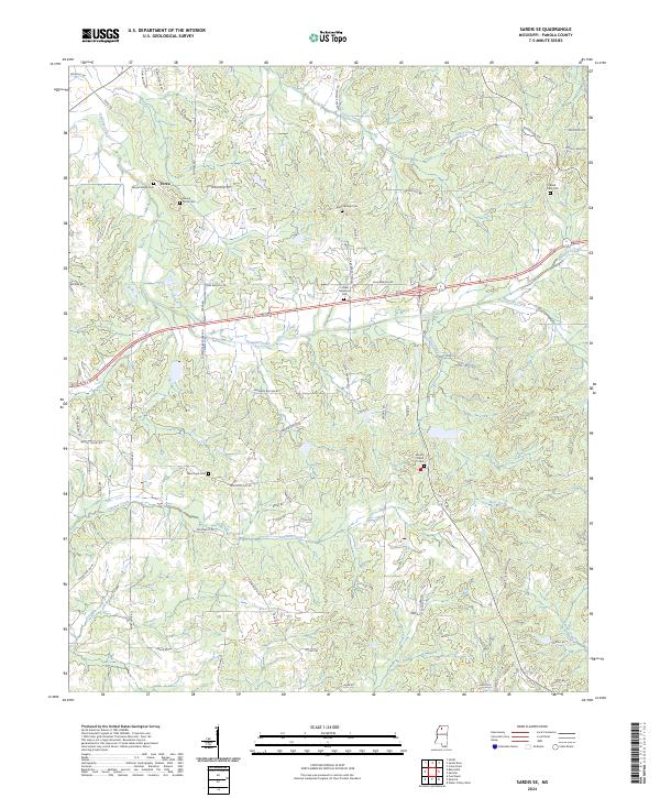 Sardis SE, MS — USGS 7.5-minute topo (2024)