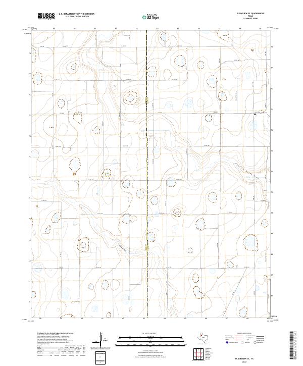 Plainview SE, TX — USGS 7.5-minute topo (2022)