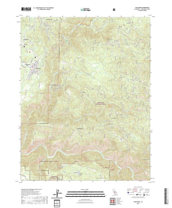 Tuolumne, CA — USGS 7.5-minute topo (2021)