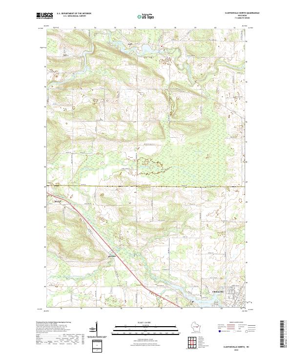 Clintonville North, WI — USGS 7.5-minute topo (2022)