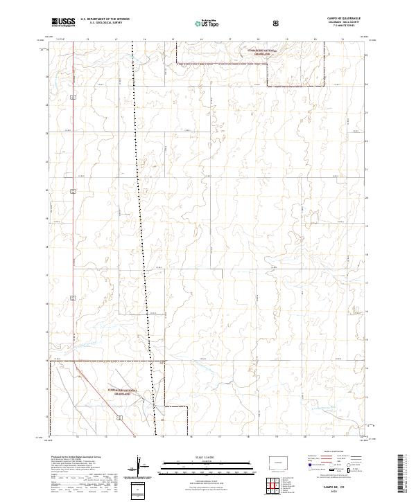 Campo NE, CO — USGS 7.5-minute topo (2022)