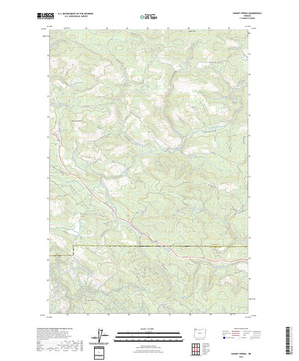 Sunset Spring, OR — USGS 7.5-minute topo (2023)