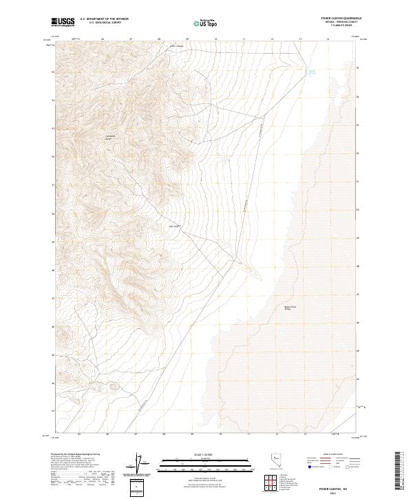 Fisher Canyon, NV — USGS 7.5-minute topo (2021)