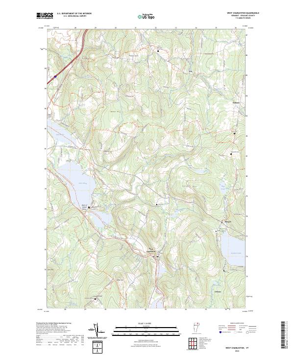 West Charleston, VT — USGS 7.5-minute topo (2024)