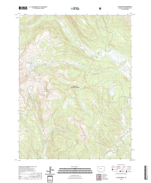 Italian Creek, CO — USGS 7.5-minute topo (2022)