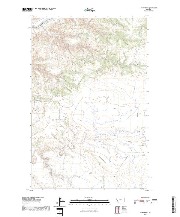 Taffy Ridge, MT — USGS 7.5-minute topo (2024)