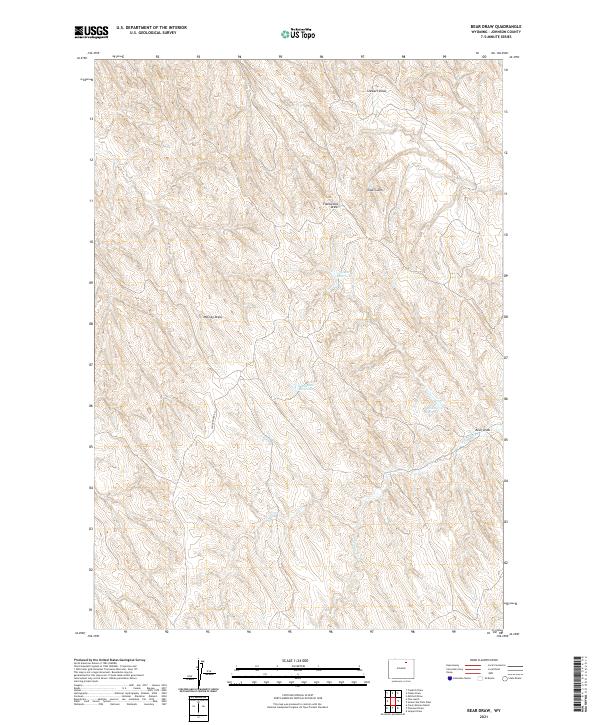 Bear Draw, WY — USGS 7.5-minute topo (2021)