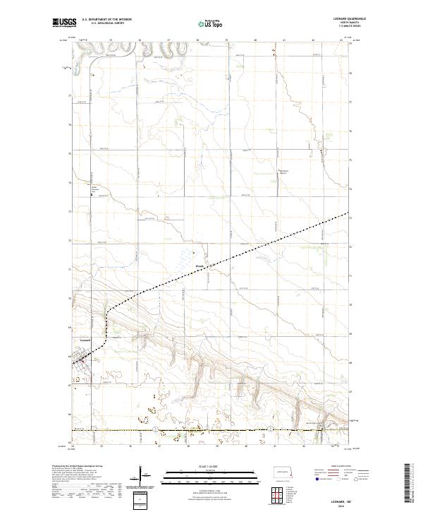 Leonard, ND — USGS 7.5-minute topo (2024)