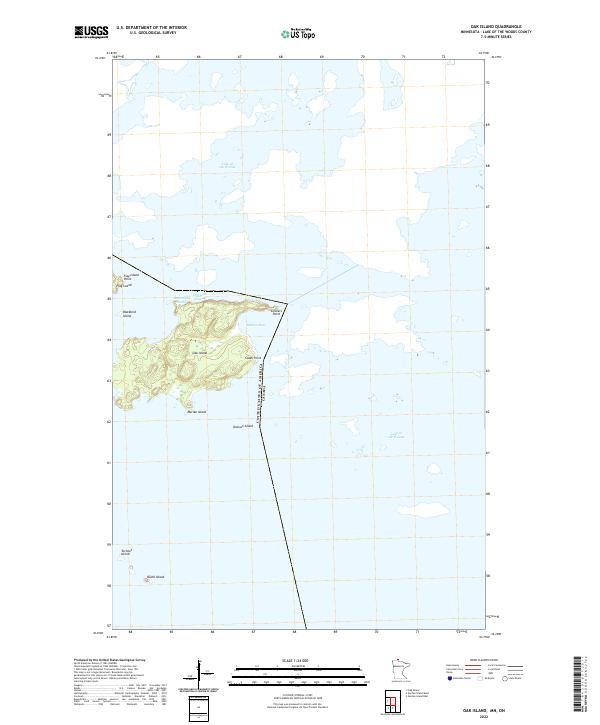 Oak Island, MN-ON — USGS 7.5-minute topo (2022)