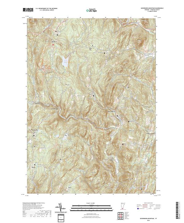Governors Mountain, VT — USGS 7.5-minute topo (2024)