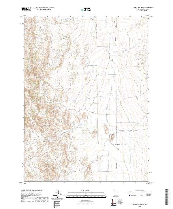 Toms Cabin Spring, UT — USGS 7.5-minute topo (2023)
