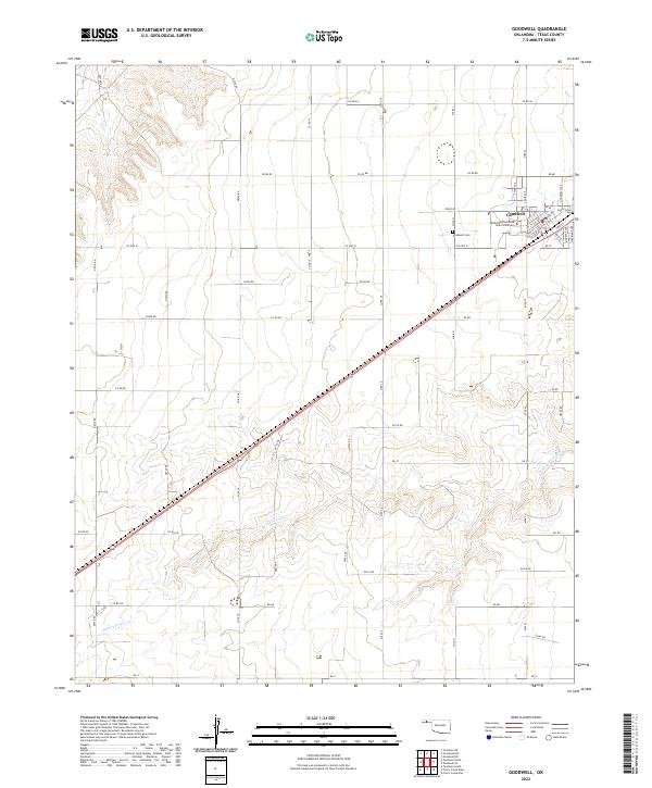Goodwell, OK — USGS 7.5-minute topo (2022)