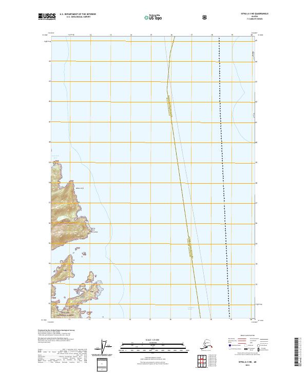 Sitka A-3 NE, AK — USGS 7.5-minute topo (2021)