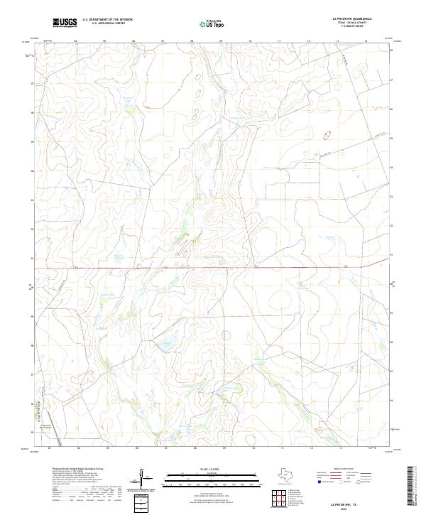 La Pryor NW, TX — USGS 7.5-minute topo (2022)