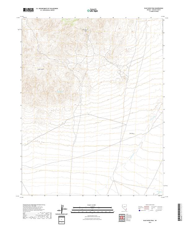 Blue Nose Peak, NV — USGS 7.5-minute topo (2021)