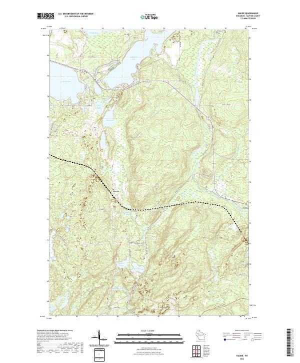 Hauer, WI — USGS 7.5-minute topo (2022)