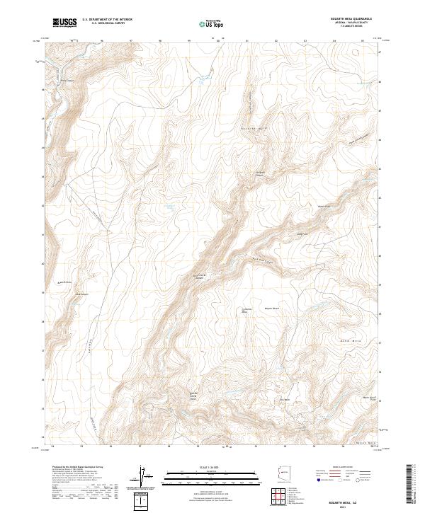 Bozarth Mesa, AZ — USGS 7.5-minute topo (2021)