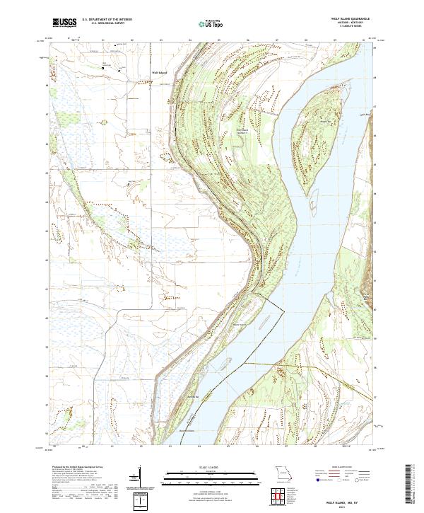 Wolf Island, MO-KY — USGS 7.5-minute topo (2021)