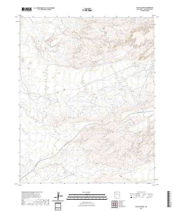 The Pillar NW, NM — USGS 7.5-minute topo (2023)