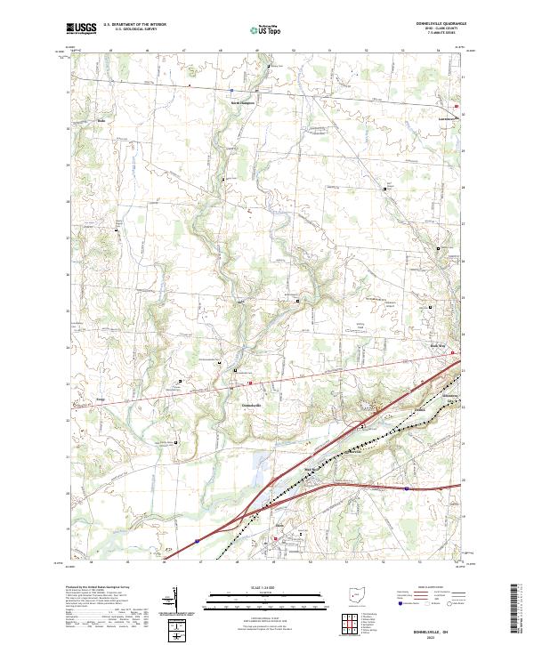 Donnelsville, OH — USGS 7.5-minute topo (2023)