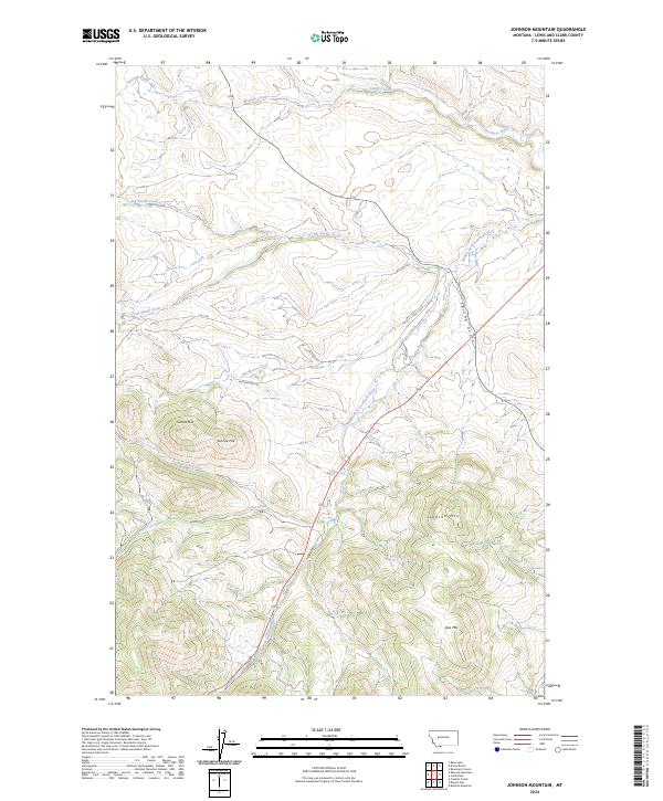 Johnson Mountain, MT — USGS 7.5-minute topo (2024)