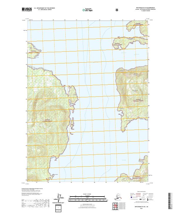 Ketchikan D-6 SE, AK — USGS 7.5-minute topo (2021)