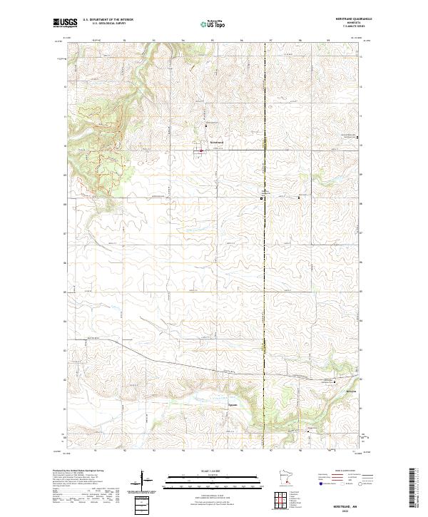 Nerstrand, MN — USGS 7.5-minute topo (2022)