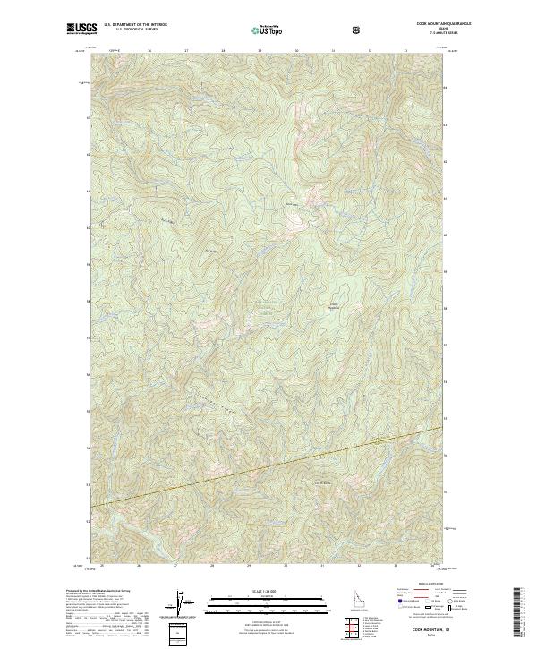 Cook Mountain, ID — USGS 7.5-minute topo (2024)
