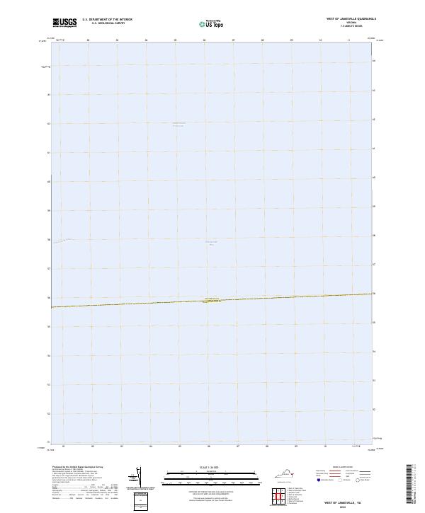 West of Jamesville, VA — USGS 7.5-minute topo (2022)